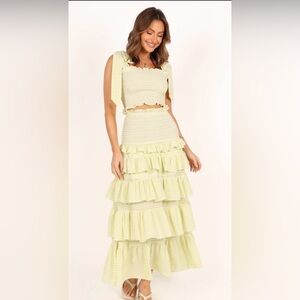 Petal & Pup Leena Gingham Ruffle Skirt Set